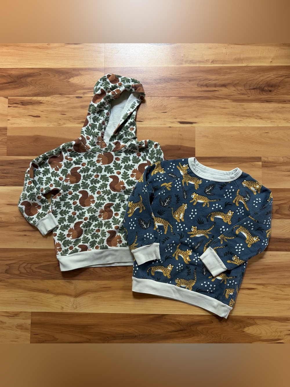 Pair of Winter Water Factory sweatshirts